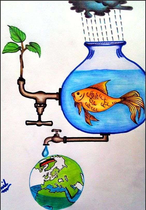 drawing on save water  Brainlyin