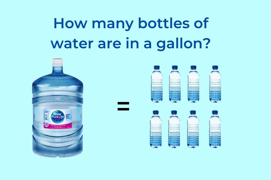 how many bottles of water are in a gallon